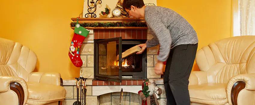 Rusted Metal Fireplace Restoration in Washington, Utah